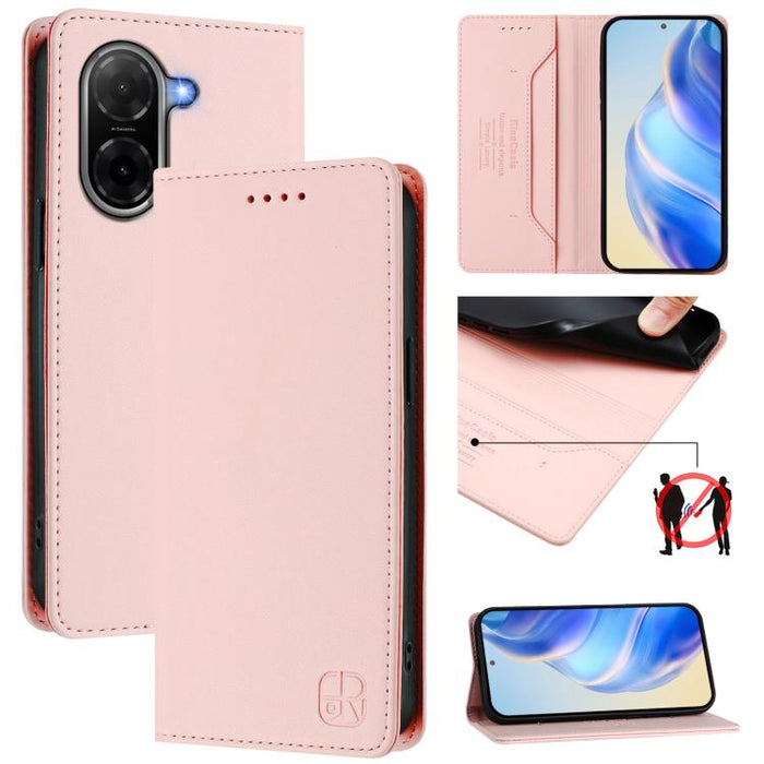 Estuche para teléfono de cuero con doble pliegue y succión magnética y RFID RC01, For Redmi A7 Pro 171mm / Poco C85x 5G, For Redmi 15a 5G Global, For Redmi Turbo 5 Max / Poco X8 Pro Max, For Redmi Turbo 5 Global / Poco X8 Pro 5G                        ...