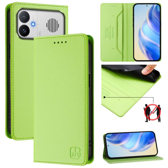 Estuche para teléfono de cuero con doble pliegue y succión magnética y RFID RC01, For Redmi A7 Pro 171mm / Poco C85x 5G, For Redmi 15a 5G Global, For Redmi Turbo 5 Max / Poco X8 Pro Max, For Redmi Turbo 5 Global / Poco X8 Pro 5G                        ...