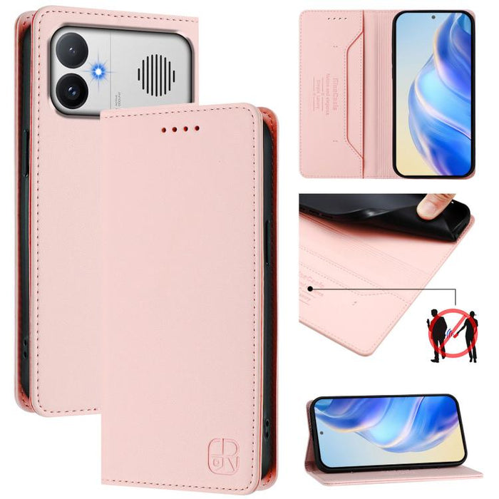 Estuche para teléfono de cuero con doble pliegue y succión magnética y RFID RC01, For Redmi A7 Pro 171mm / Poco C85x 5G, For Redmi 15a 5G Global, For Redmi Turbo 5 Max / Poco X8 Pro Max, For Redmi Turbo 5 Global / Poco X8 Pro 5G                        ...