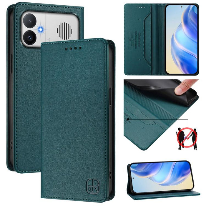 Estuche para teléfono de cuero con doble pliegue y succión magnética y RFID RC01, For Redmi A7 Pro 171mm / Poco C85x 5G, For Redmi 15a 5G Global, For Redmi Turbo 5 Max / Poco X8 Pro Max, For Redmi Turbo 5 Global / Poco X8 Pro 5G                        ...