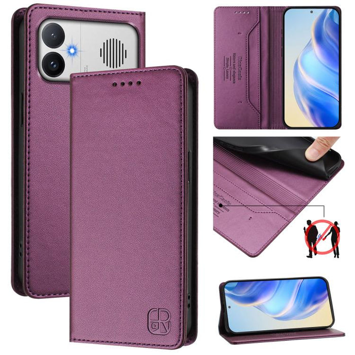 Estuche para teléfono de cuero con doble pliegue y succión magnética y RFID RC01, For Redmi A7 Pro 171mm / Poco C85x 5G, For Redmi 15a 5G Global, For Redmi Turbo 5 Max / Poco X8 Pro Max, For Redmi Turbo 5 Global / Poco X8 Pro 5G                        ...