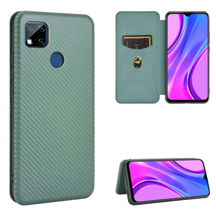 Textura de fibra de carbono Flip horizontal magnético TPU + PC + Funda de cuero PU con ranura para tarjeta, For Xiaomi Redmi 9C, For Xiaomi Redmi 8A, For Xiaomi Redmi 8, For Xiaomi Redmi 9, For Xiaomi Redmi 9A, For Xiaomi Redmi 10X 5G                  ...