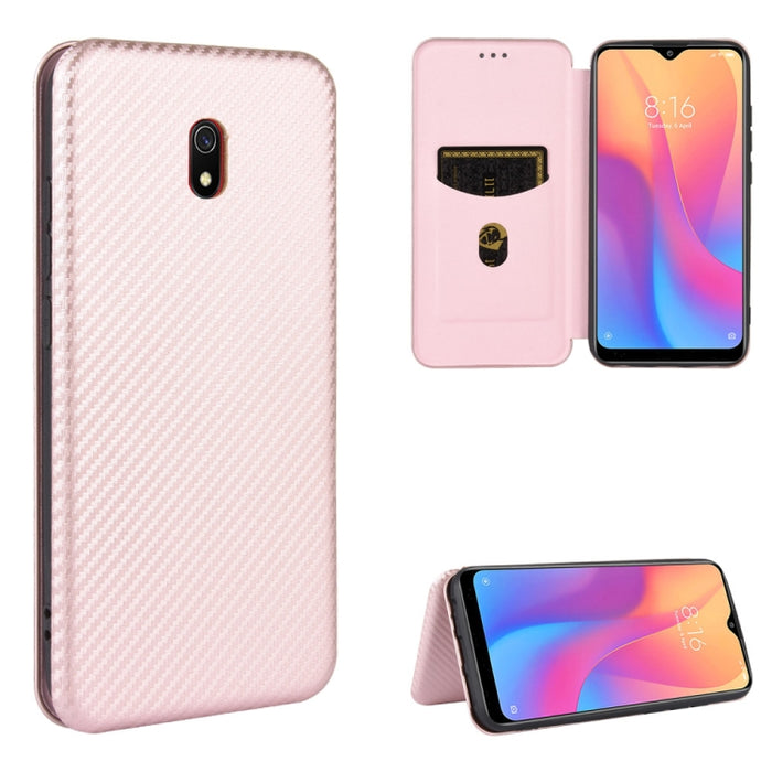 Textura de fibra de carbono Flip horizontal magnético TPU + PC + Funda de cuero PU con ranura para tarjeta, For Xiaomi Redmi 9C, For Xiaomi Redmi 8A, For Xiaomi Redmi 8, For Xiaomi Redmi 9, For Xiaomi Redmi 9A, For Xiaomi Redmi 10X 5G                  ...