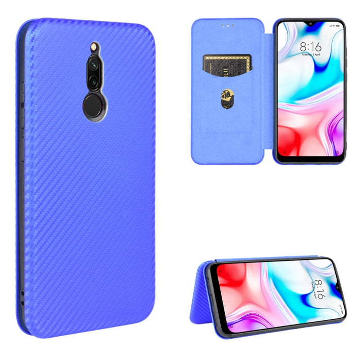 Textura de fibra de carbono Flip horizontal magnético TPU + PC + Funda de cuero PU con ranura para tarjeta, For Xiaomi Redmi 9C, For Xiaomi Redmi 8A, For Xiaomi Redmi 8, For Xiaomi Redmi 9, For Xiaomi Redmi 9A, For Xiaomi Redmi 10X 5G                  ...