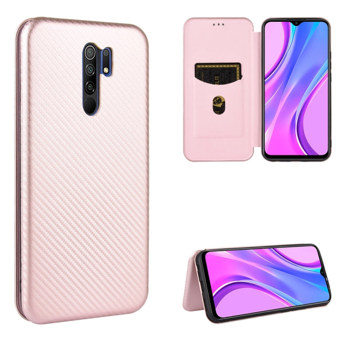 Textura de fibra de carbono Flip horizontal magnético TPU + PC + Funda de cuero PU con ranura para tarjeta, For Xiaomi Redmi 9C, For Xiaomi Redmi 8A, For Xiaomi Redmi 8, For Xiaomi Redmi 9, For Xiaomi Redmi 9A, For Xiaomi Redmi 10X 5G                  ...