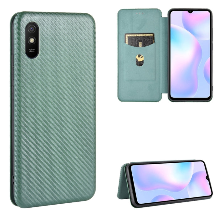 Textura de fibra de carbono Flip horizontal magnético TPU + PC + Funda de cuero PU con ranura para tarjeta, For Xiaomi Redmi 9C, For Xiaomi Redmi 8A, For Xiaomi Redmi 8, For Xiaomi Redmi 9, For Xiaomi Redmi 9A, For Xiaomi Redmi 10X 5G                  ...