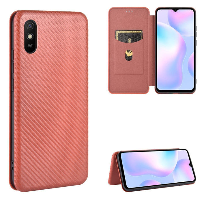 Textura de fibra de carbono Flip horizontal magnético TPU + PC + Funda de cuero PU con ranura para tarjeta, For Xiaomi Redmi 9C, For Xiaomi Redmi 8A, For Xiaomi Redmi 8, For Xiaomi Redmi 9, For Xiaomi Redmi 9A, For Xiaomi Redmi 10X 5G                  ...