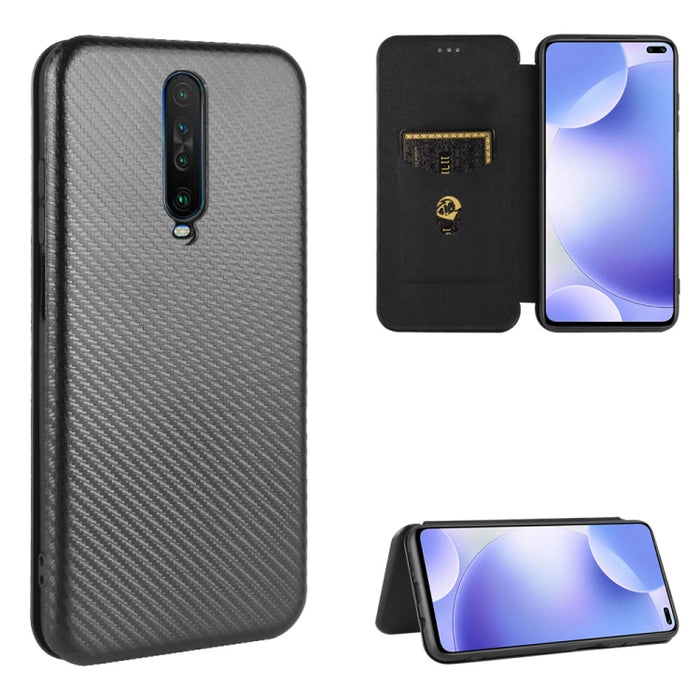 Textura de fibra de carbono Flip horizontal magnético TPU + PC + Funda de cuero PU con ranura para tarjeta, For Xiaomi Redmi 9C, For Xiaomi Redmi 8A, For Xiaomi Redmi 8, For Xiaomi Redmi 9, For Xiaomi Redmi 9A, For Xiaomi Redmi 10X 5G                  ...