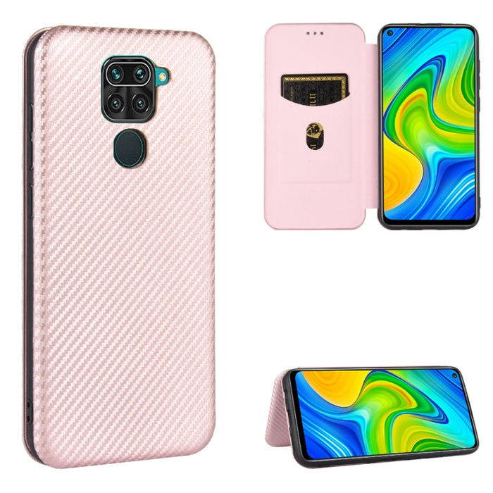 Textura de fibra de carbono Flip horizontal magnético TPU + PC + Funda de cuero PU con ranura para tarjeta, For Xiaomi Redmi 9C, For Xiaomi Redmi 8A, For Xiaomi Redmi 8, For Xiaomi Redmi 9, For Xiaomi Redmi 9A, For Xiaomi Redmi 10X 5G                  ...