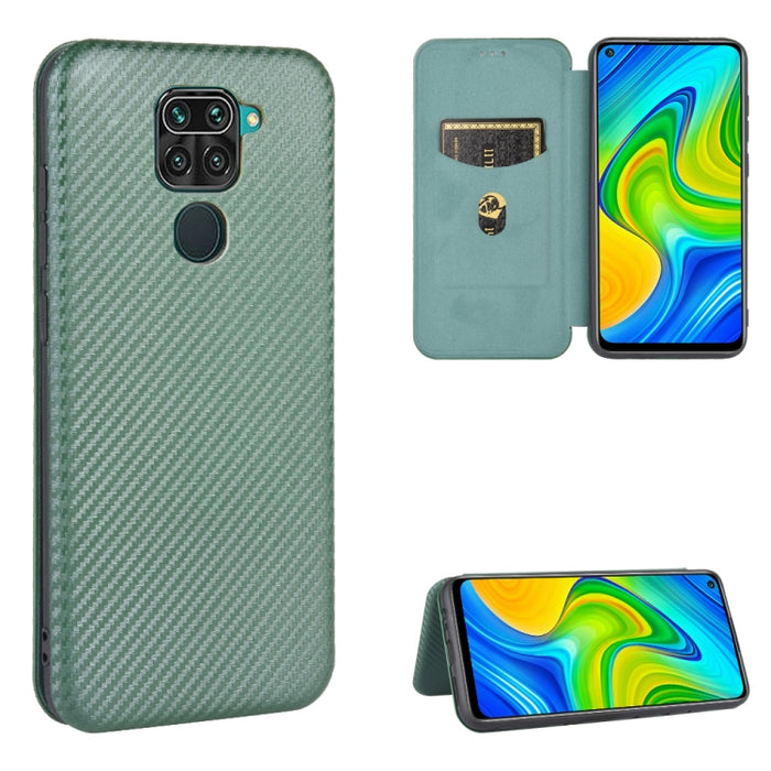 Textura de fibra de carbono Flip horizontal magnético TPU + PC + Funda de cuero PU con ranura para tarjeta, For Xiaomi Redmi 9C, For Xiaomi Redmi 8A, For Xiaomi Redmi 8, For Xiaomi Redmi 9, For Xiaomi Redmi 9A, For Xiaomi Redmi 10X 5G                  ...