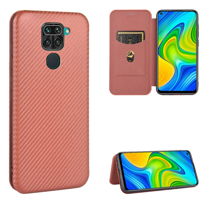 Textura de fibra de carbono Flip horizontal magnético TPU + PC + Funda de cuero PU con ranura para tarjeta, For Xiaomi Redmi 9C, For Xiaomi Redmi 8A, For Xiaomi Redmi 8, For Xiaomi Redmi 9, For Xiaomi Redmi 9A, For Xiaomi Redmi 10X 5G                  ...