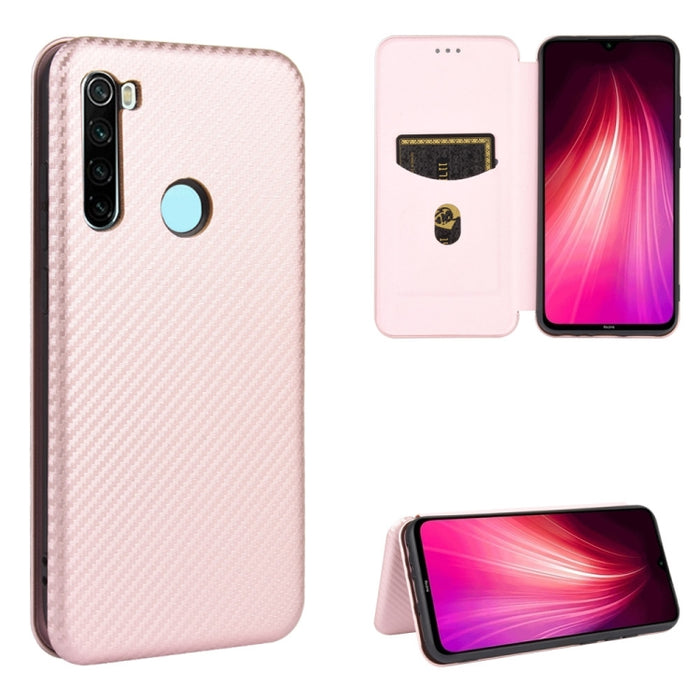Textura de fibra de carbono Flip horizontal magnético TPU + PC + Funda de cuero PU con ranura para tarjeta, For Xiaomi Redmi 9C, For Xiaomi Redmi 8A, For Xiaomi Redmi 8, For Xiaomi Redmi 9, For Xiaomi Redmi 9A, For Xiaomi Redmi 10X 5G                  ...