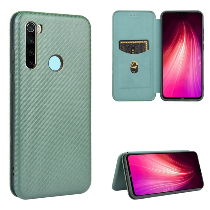 Textura de fibra de carbono Flip horizontal magnético TPU + PC + Funda de cuero PU con ranura para tarjeta, For Xiaomi Redmi 9C, For Xiaomi Redmi 8A, For Xiaomi Redmi 8, For Xiaomi Redmi 9, For Xiaomi Redmi 9A, For Xiaomi Redmi 10X 5G                  ...