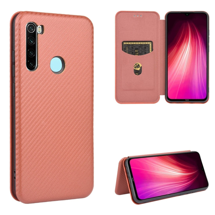 Textura de fibra de carbono Flip horizontal magnético TPU + PC + Funda de cuero PU con ranura para tarjeta, For Xiaomi Redmi 9C, For Xiaomi Redmi 8A, For Xiaomi Redmi 8, For Xiaomi Redmi 9, For Xiaomi Redmi 9A, For Xiaomi Redmi 10X 5G                  ...