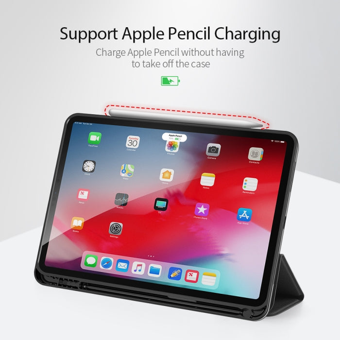 DUX DUCIS Domo Series Funda de cuero TPU + PU magnética con tapa horizontal con tres soportes plegables y ranura para bolígrafo y función de reposo / activación, For iPad Air 11 2025 / 2024 / 2022 / 2020 10.9