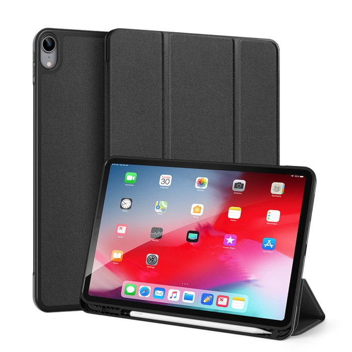 DUX DUCIS Domo Series Funda de cuero TPU + PU magnética con tapa horizontal con tres soportes plegables y ranura para bolígrafo y función de reposo / activación, For iPad Air 11 2025 / 2024 / 2022 / 2020 10.9