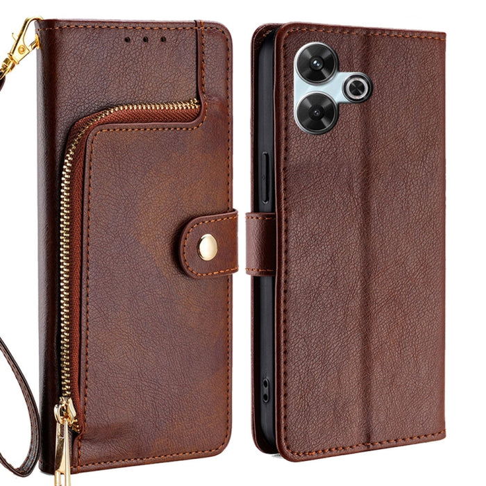 Funda de cuero para teléfono con cremallera, For Redmi A7 Pro 171mm / Poco C85x 5G, For Redmi Turbo 5 Max 5G / Poco X8 Pro Max 5G, For Redmi Turbo 5 5G / Poco X8 Pro 5G, For Redmi K90 Pro Max 5G / Poco F8 Ultra, For Redmi Note 15 Pro 4G Global 163.2mm ...