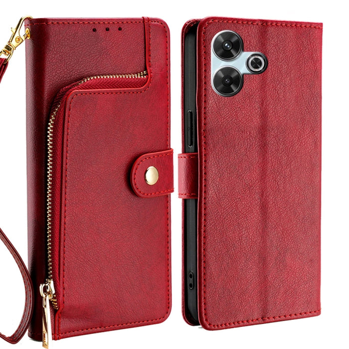 Funda de cuero para teléfono con cremallera, For Redmi A7 Pro 171mm / Poco C85x 5G, For Redmi Turbo 5 Max 5G / Poco X8 Pro Max 5G, For Redmi Turbo 5 5G / Poco X8 Pro 5G, For Redmi K90 Pro Max 5G / Poco F8 Ultra, For Redmi Note 15 Pro 4G Global 163.2mm ...