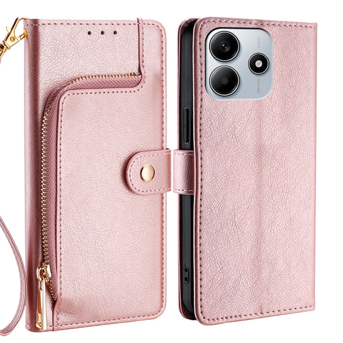 Funda de cuero para teléfono con cremallera, For Redmi A7 Pro 171mm / Poco C85x 5G, For Redmi Turbo 5 Max 5G / Poco X8 Pro Max 5G, For Redmi Turbo 5 5G / Poco X8 Pro 5G, For Redmi K90 Pro Max 5G / Poco F8 Ultra, For Redmi Note 15 Pro 4G Global 163.2mm ...