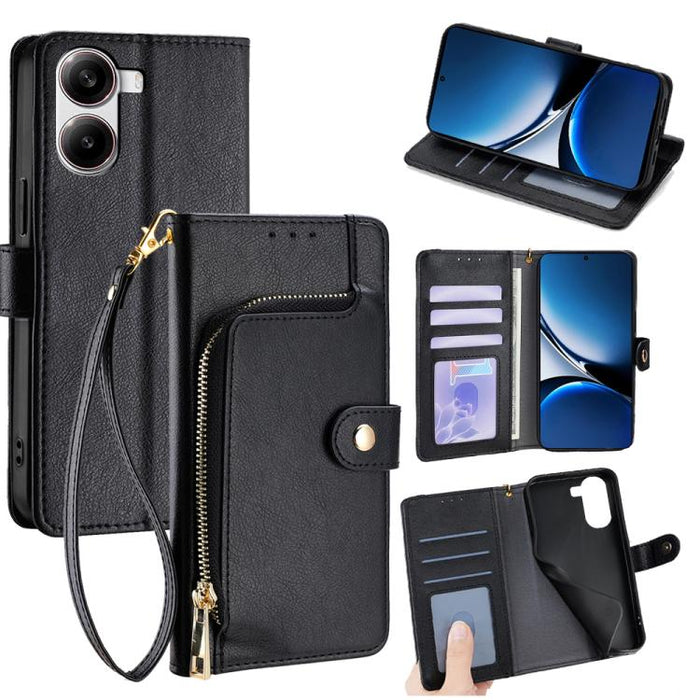Funda de cuero para teléfono con cremallera, For Redmi A7 Pro 171mm / Poco C85x 5G, For Redmi Turbo 5 Max 5G / Poco X8 Pro Max 5G, For Redmi Turbo 5 5G / Poco X8 Pro 5G, For Redmi K90 Pro Max 5G / Poco F8 Ultra, For Redmi Note 15 Pro 4G Global 163.2mm ...