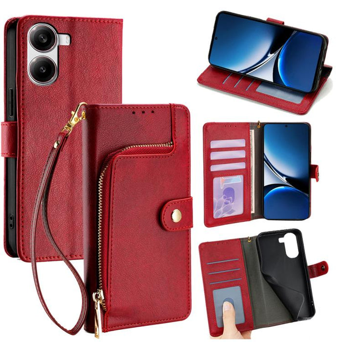 Funda de cuero para teléfono con cremallera, For Redmi A7 Pro 171mm / Poco C85x 5G, For Redmi Turbo 5 Max 5G / Poco X8 Pro Max 5G, For Redmi Turbo 5 5G / Poco X8 Pro 5G, For Redmi K90 Pro Max 5G / Poco F8 Ultra, For Redmi Note 15 Pro 4G Global 163.2mm ...