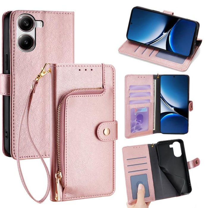 Funda de cuero para teléfono con cremallera, For Redmi A7 Pro 171mm / Poco C85x 5G, For Redmi Turbo 5 Max 5G / Poco X8 Pro Max 5G, For Redmi Turbo 5 5G / Poco X8 Pro 5G, For Redmi K90 Pro Max 5G / Poco F8 Ultra, For Redmi Note 15 Pro 4G Global 163.2mm ...