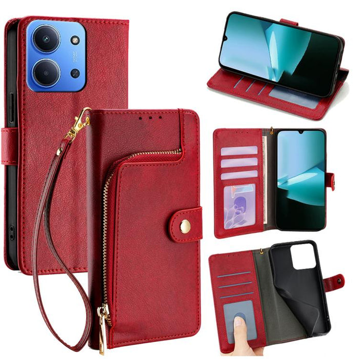 Funda de cuero para teléfono con cremallera, For Redmi A7 Pro 171mm / Poco C85x 5G, For Redmi Turbo 5 Max 5G / Poco X8 Pro Max 5G, For Redmi Turbo 5 5G / Poco X8 Pro 5G, For Redmi K90 Pro Max 5G / Poco F8 Ultra, For Redmi Note 15 Pro 4G Global 163.2mm ...