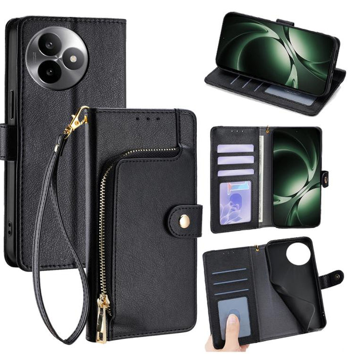 Funda de cuero para teléfono con cremallera, For Redmi A7 Pro 171mm / Poco C85x 5G, For Redmi Turbo 5 Max 5G / Poco X8 Pro Max 5G, For Redmi Turbo 5 5G / Poco X8 Pro 5G, For Redmi K90 Pro Max 5G / Poco F8 Ultra, For Redmi Note 15 Pro 4G Global 163.2mm ...