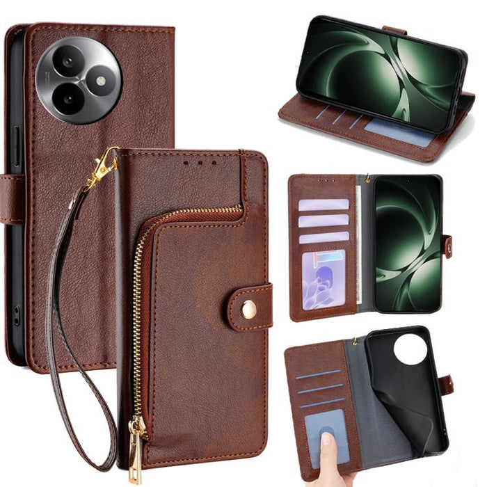 Funda de cuero para teléfono con cremallera, For Redmi A7 Pro 171mm / Poco C85x 5G, For Redmi Turbo 5 Max 5G / Poco X8 Pro Max 5G, For Redmi Turbo 5 5G / Poco X8 Pro 5G, For Redmi K90 Pro Max 5G / Poco F8 Ultra, For Redmi Note 15 Pro 4G Global 163.2mm ...