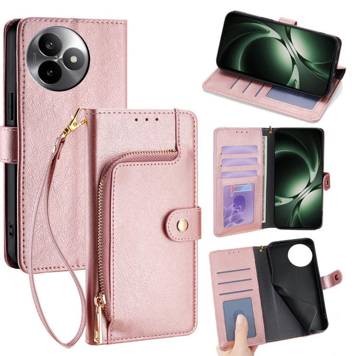 Funda de cuero para teléfono con cremallera, For Redmi A7 Pro 171mm / Poco C85x 5G, For Redmi Turbo 5 Max 5G / Poco X8 Pro Max 5G, For Redmi Turbo 5 5G / Poco X8 Pro 5G, For Redmi K90 Pro Max 5G / Poco F8 Ultra, For Redmi Note 15 Pro 4G Global 163.2mm ...