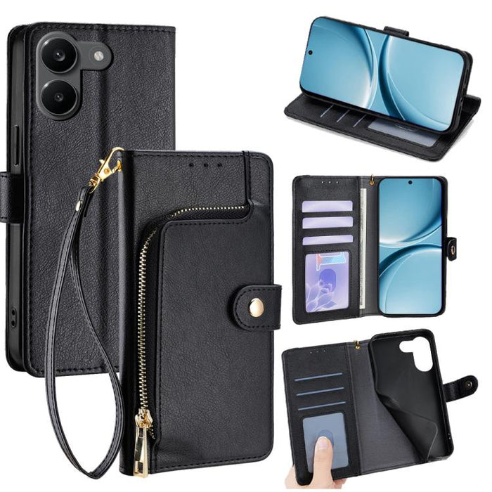 Funda de cuero para teléfono con cremallera, For Redmi A7 Pro 171mm / Poco C85x 5G, For Redmi Turbo 5 Max 5G / Poco X8 Pro Max 5G, For Redmi Turbo 5 5G / Poco X8 Pro 5G, For Redmi K90 Pro Max 5G / Poco F8 Ultra, For Redmi Note 15 Pro 4G Global 163.2mm ...