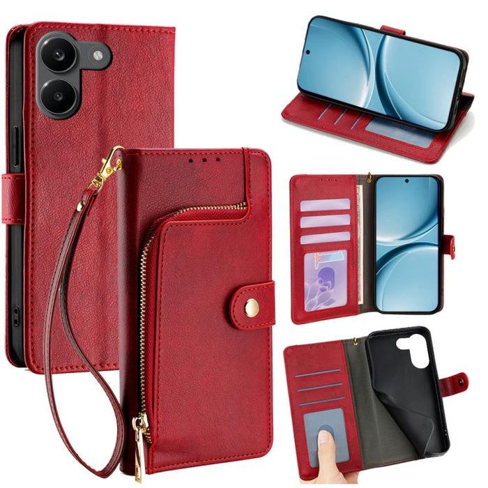 Funda de cuero para teléfono con cremallera, For Redmi A7 Pro 171mm / Poco C85x 5G, For Redmi Turbo 5 Max 5G / Poco X8 Pro Max 5G, For Redmi Turbo 5 5G / Poco X8 Pro 5G, For Redmi K90 Pro Max 5G / Poco F8 Ultra, For Redmi Note 15 Pro 4G Global 163.2mm ...