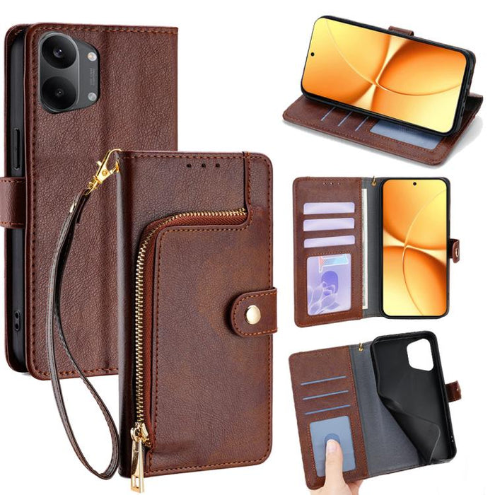 Funda de cuero para teléfono con cremallera, For Redmi A7 Pro 171mm / Poco C85x 5G, For Redmi Turbo 5 Max 5G / Poco X8 Pro Max 5G, For Redmi Turbo 5 5G / Poco X8 Pro 5G, For Redmi K90 Pro Max 5G / Poco F8 Ultra, For Redmi Note 15 Pro 4G Global 163.2mm ...