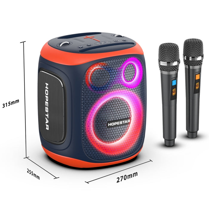 Altavoz Bluetooth de larga duración y doble micrófono para exteriores HOPESTAR PARTY130