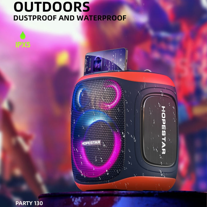 Altavoz Bluetooth de larga duración y doble micrófono para exteriores HOPESTAR PARTY130