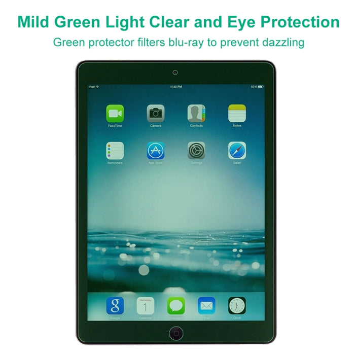 2 PCS 9H 2.5D Protección ocular Luz verde Película de vidrio templado a prueba de explosiones