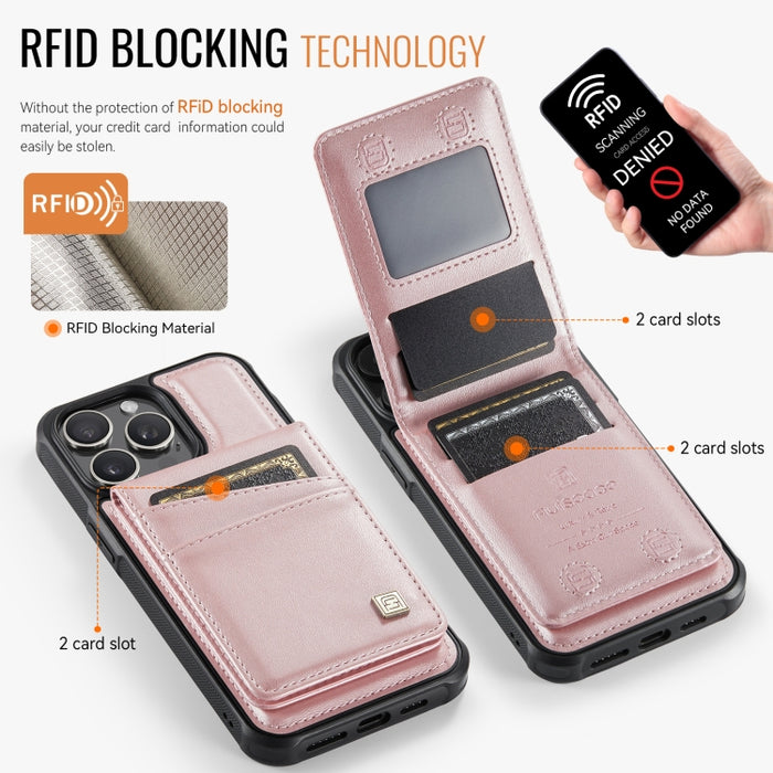 Funda para teléfono con tarjetero magnético RFID MagSafe AutSpace A12, For iPhone 12 / 12 Pro, For iPhone 12 Pro Max