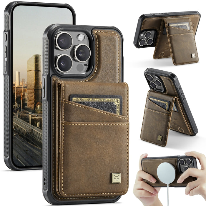 Funda para teléfono con tarjetero magnético RFID MagSafe AutSpace A12, For iPhone 12 / 12 Pro, For iPhone 12 Pro Max