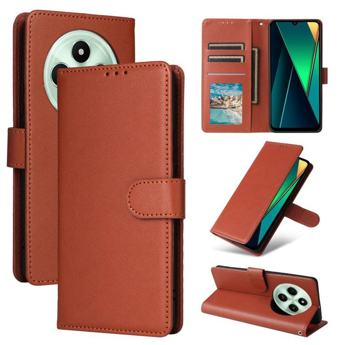 Funda de cuero multifuncional para teléfono con 3 ranuras para tarjetas, For Xiaomi 17T Pro 5G, For Xiaomi 17T 5G, For Xiaomi 15T Pro, For Xiaomi 15T, For Xiaomi Poco C75 4G, For Xiaomi 14T Pro