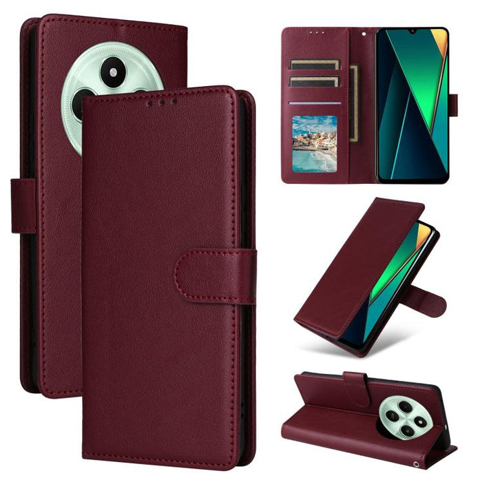Funda de cuero multifuncional para teléfono con 3 ranuras para tarjetas, For Xiaomi 17T Pro 5G, For Xiaomi 17T 5G, For Xiaomi 15T Pro, For Xiaomi 15T, For Xiaomi Poco C75 4G, For Xiaomi 14T Pro