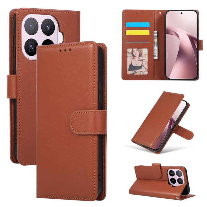 Funda de cuero multifuncional para teléfono con 3 ranuras para tarjetas, For Xiaomi 17T Pro 5G, For Xiaomi 17T 5G, For Xiaomi 15T Pro, For Xiaomi 15T, For Xiaomi Poco C75 4G, For Xiaomi 14T Pro