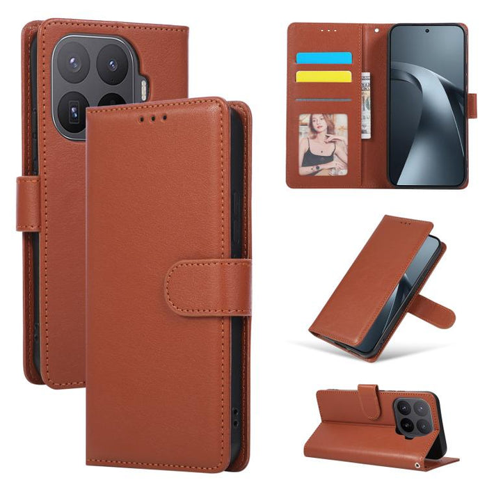 Funda de cuero multifuncional para teléfono con 3 ranuras para tarjetas, For Xiaomi 17T Pro 5G, For Xiaomi 17T 5G, For Xiaomi 15T Pro, For Xiaomi 15T, For Xiaomi Poco C75 4G, For Xiaomi 14T Pro