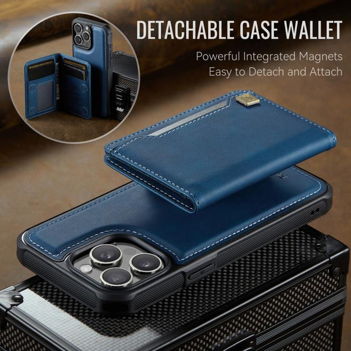 Funda para teléfono con tapa magnética RFID y tarjetero MagSafe AutSpace A13, For iPhone 12 Pro