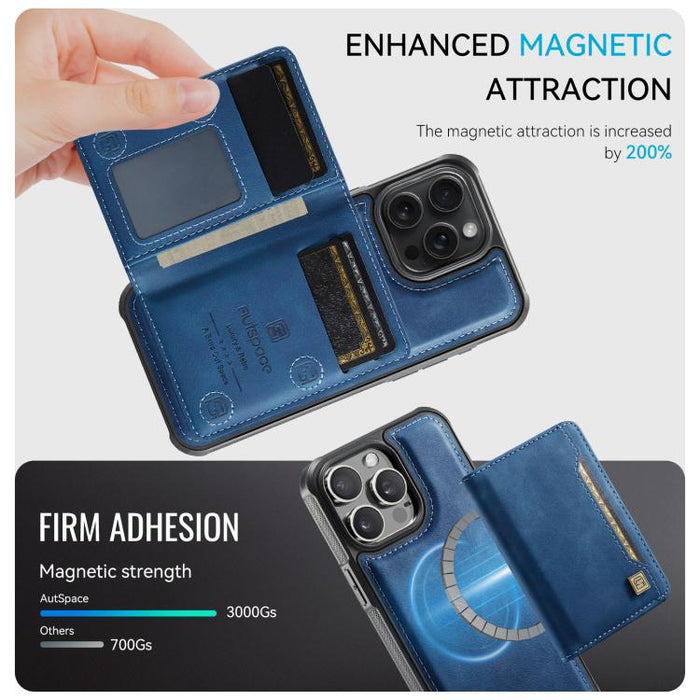 Funda para teléfono con tapa magnética RFID y tarjetero MagSafe AutSpace A13, For iPhone 12 Pro