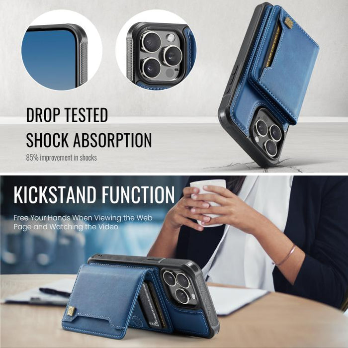 Funda para teléfono con tapa magnética RFID y tarjetero MagSafe AutSpace A13, For iPhone 12 Pro