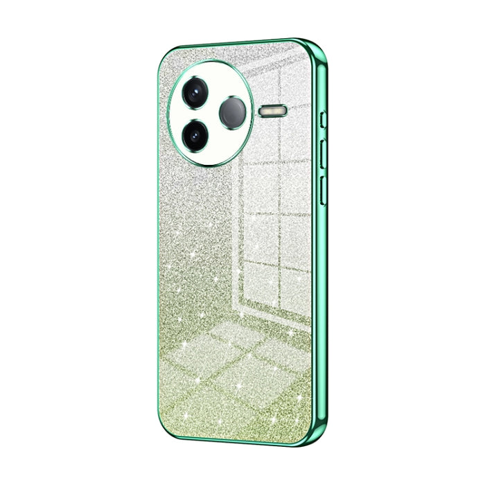 Estuche para teléfono con baño de oro y purpurina en polvo degradado, For Redmi K80, For Redmi Note 14 4G 163.25mm