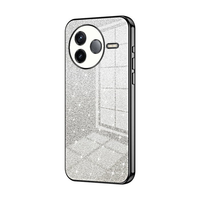 Estuche para teléfono con baño de oro y purpurina en polvo degradado, For Redmi K80, For Redmi Note 14 4G 163.25mm