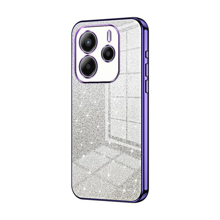 Estuche para teléfono con baño de oro y purpurina en polvo degradado, For Redmi K80, For Redmi Note 14 4G 163.25mm