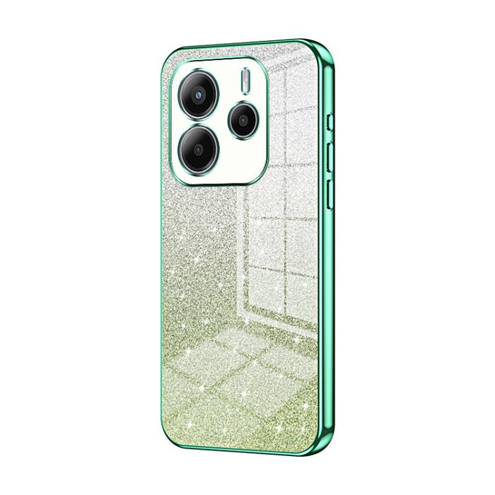 Estuche para teléfono con baño de oro y purpurina en polvo degradado, For Redmi K80, For Redmi Note 14 4G 163.25mm