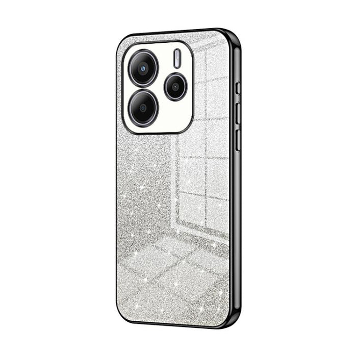 Estuche para teléfono con baño de oro y purpurina en polvo degradado, For Redmi K80, For Redmi Note 14 4G 163.25mm